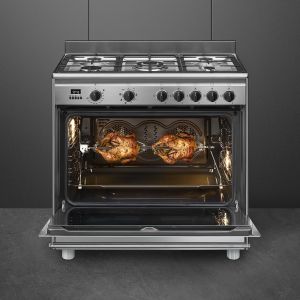 Centre de cuisson Pyrolyse SMEG 90 cm Mixte "Esthétique Concerto"