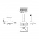 Hotte décorative murale STOVES PHOTPYR110NOIR 110cm
