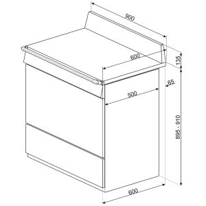 Centre de cuisson SMEG 90 cm Mixte "Victoria"