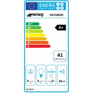 Hotte décorative murale SMEG KD150HXE 150cm Inox Etiquette