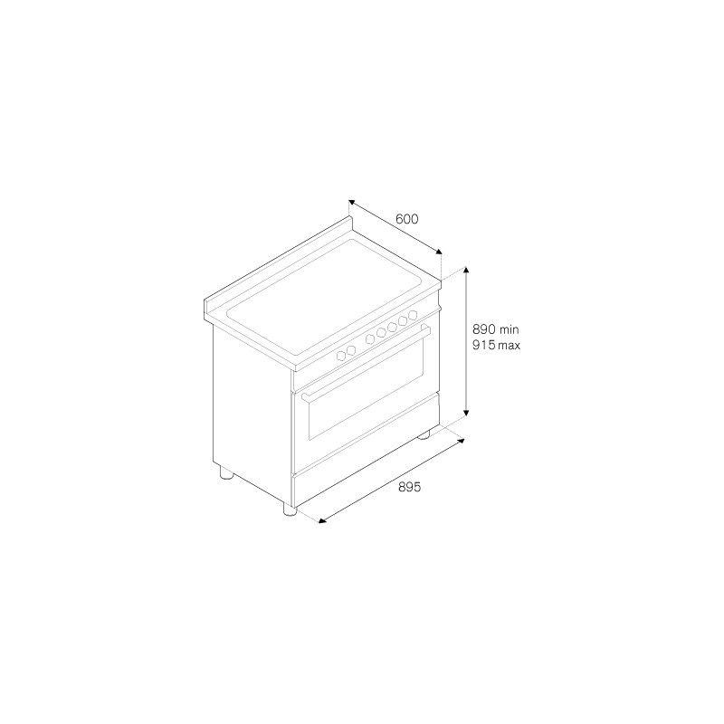 Piano de cuisson BERTAZZONI Induction 90cm Professional Series