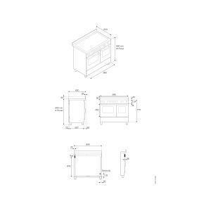 Piano de cuisson BERTAZZONI Mixte 100 cm Professional Series 2 fours