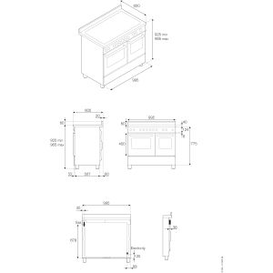 Piano de cuisson BERTAZZONI Master Series 100 cm deux fours 6 brûleurs inox