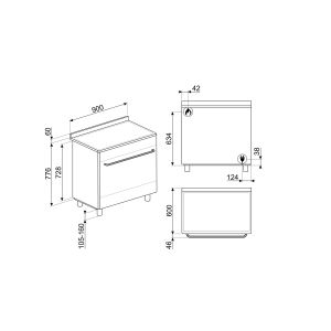 Piano de cuisson Smeg mixte 90cm CG90X9
