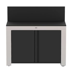 Meuble d'extérieur pour plancha ENO FELIX Inox/Noir