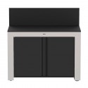 Meuble d'extérieur pour plancha ENO FELIX Inox/Noir