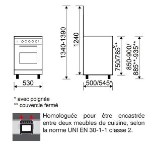 Piano de cuisson GA550CMIX