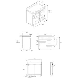 Piano de cuisson BERTAZZONI Master Series 100 cm trois fours 6 brûleurs