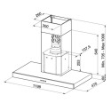 Hotte décorative murale AIRLUX 120cm