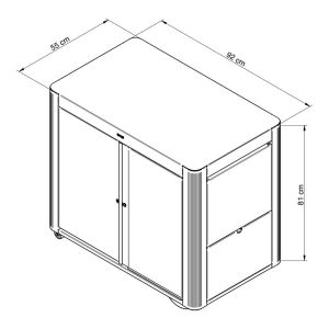 Desserte Achille inox avec porte ENO