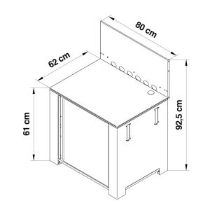 Meuble pour plancha ENO MODULO PMOD4102