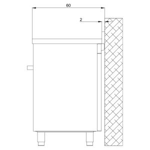 Piano de cuisson Lofra Professional 60cm Mixte