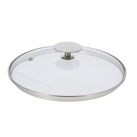 Couvercle Ø28 en verre pontet inox DE BUYER 3429.28