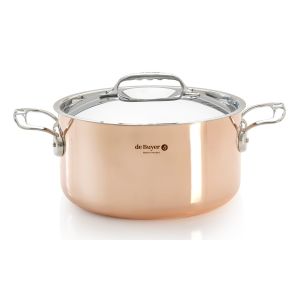 Faitout DE BUYER Ø28CM Inocuivre à couvercle