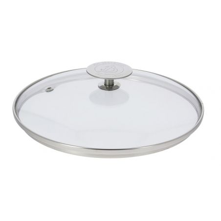 Couvercle Ø24 en verre pontet inox DE BUYER 3429.24