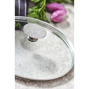 Couvercle Ø16 en verre pontet inox DE BUYER 3429.16